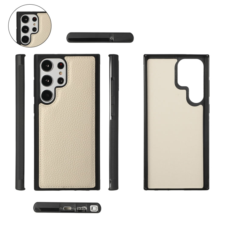 For Samsung Galaxy S23+ 5G Crossbody Multi-functional Zipper Wallet Litchi Leather Phone Case(Beige) - HoMEdemic™ 