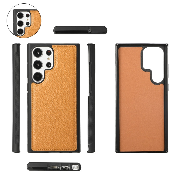 For Samsung Galaxy S23+ 5G Crossbody Multi-functional Zipper Wallet Litchi Leather Phone Case(Orange) - HoMEdemic™ 