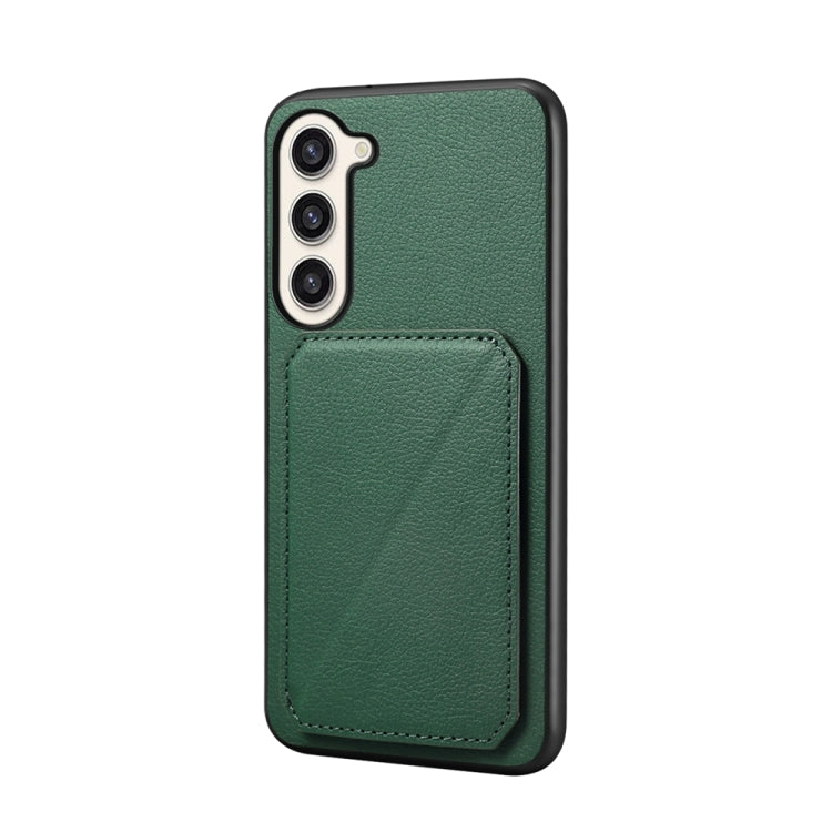 For Samsung Galaxy S23+ 5G D04 Calf Texture Dual Card Slot Holder Phone Case(Green) - HoMEdemic™ 