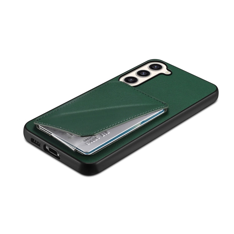 For Samsung Galaxy S23+ 5G D04 Calf Texture Dual Card Slot Holder Phone Case(Green) - HoMEdemic™ 