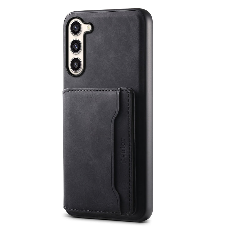For Samsung Galaxy S23+ 5G Denior D13 Retro Texture Leather MagSafe Card Bag Phone Case(Black) - HoMEdemic™ 