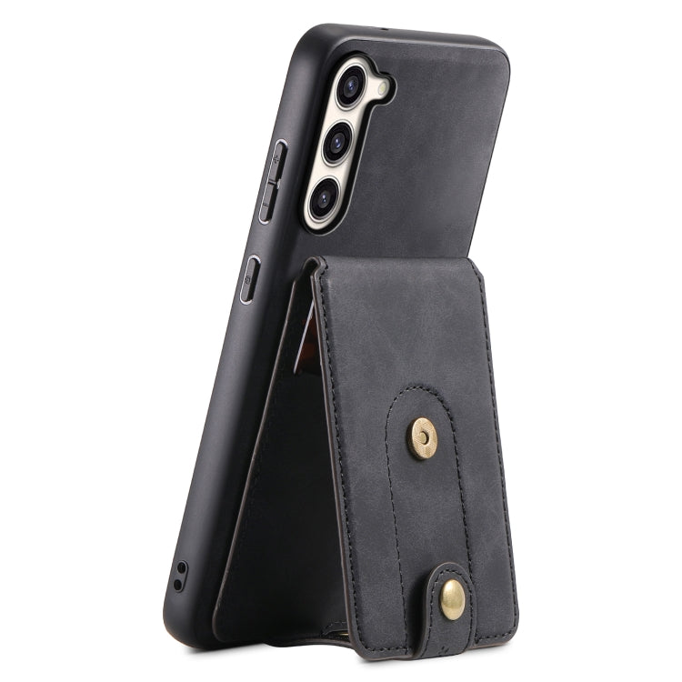 For Samsung Galaxy S23+ 5G Denior D14 NK Retro Pattern MagSafe Magnetic Card Holder Leather Phone Case(Black) - HoMEdemic™ 