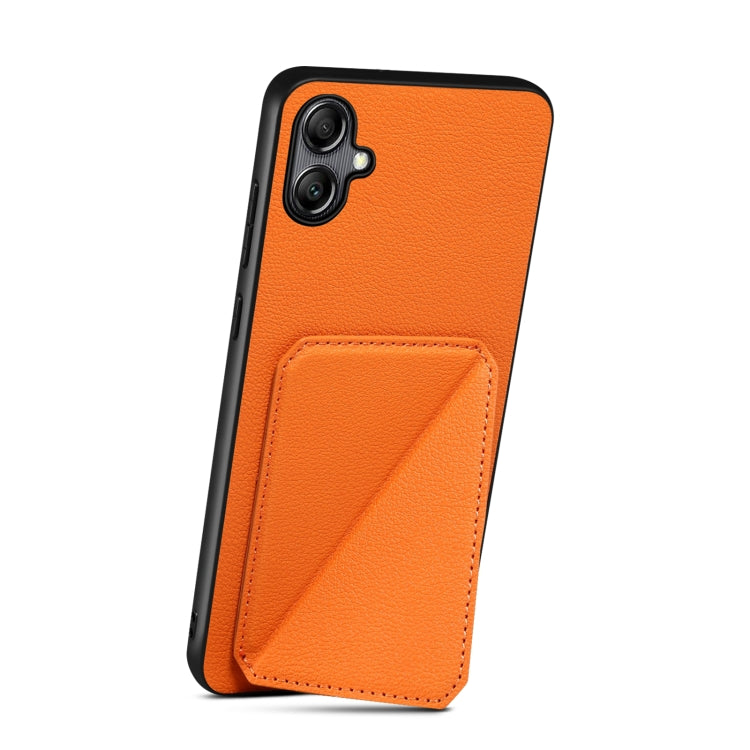 For Samsung Galaxy S23+ 5G Denior Imitation Calf Leather Back Phone Case with Holder(Orange) - HoMEdemic™ 