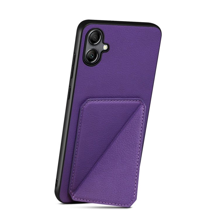 For Samsung Galaxy S23+ 5G Denior Imitation Calf Leather Back Phone Case with Holder(Purple) - HoMEdemic™ 