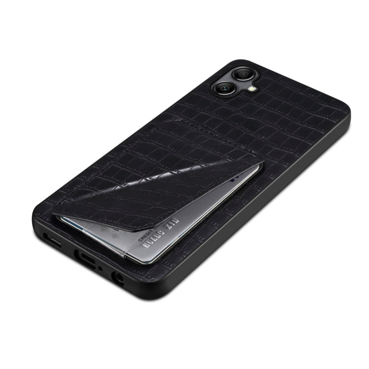 For Samsung Galaxy S23+ 5G Denior Imitation Crocodile Leather Back Phone Case with Holder(Black) - HoMEdemic™ 