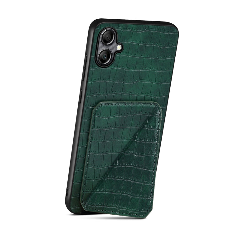 For Samsung Galaxy S23+ 5G Denior Imitation Crocodile Leather Back Phone Case with Holder(Green) - HoMEdemic™ 