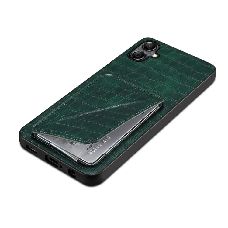 For Samsung Galaxy S23+ 5G Denior Imitation Crocodile Leather Back Phone Case with Holder(Green) - HoMEdemic™ 