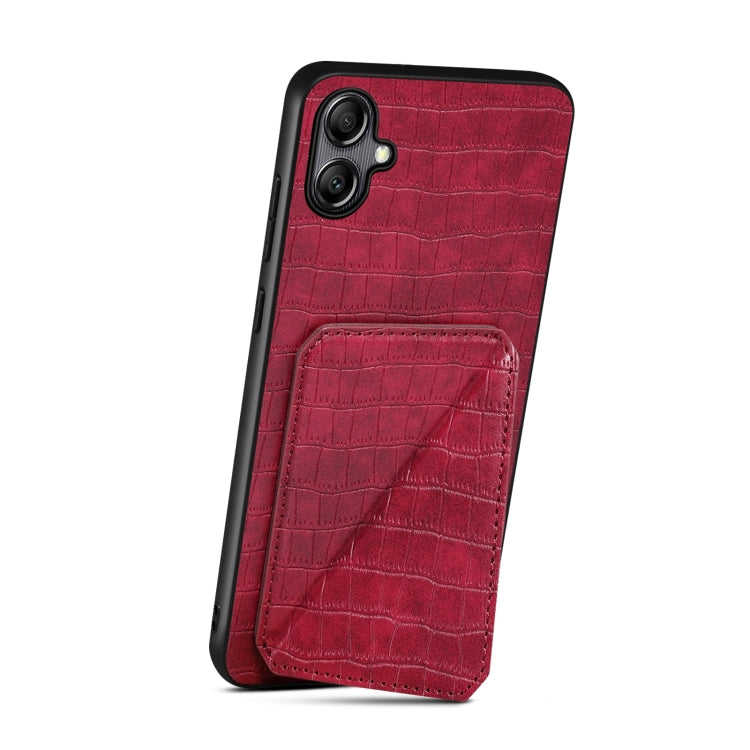 For Samsung Galaxy S23+ 5G Denior Imitation Crocodile Leather Back Phone Case with Holder(Rose Red) - HoMEdemic™ 