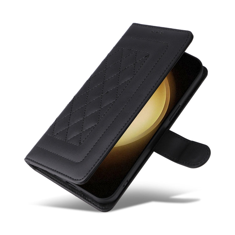 For Samsung Galaxy S23+ 5G Diamond Lattice Leather Flip Phone Case(Black) - HoMEdemic™ 