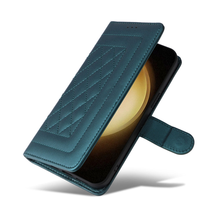 For Samsung Galaxy S23+ 5G Diamond Lattice Leather Flip Phone Case(Green) - HoMEdemic™ 