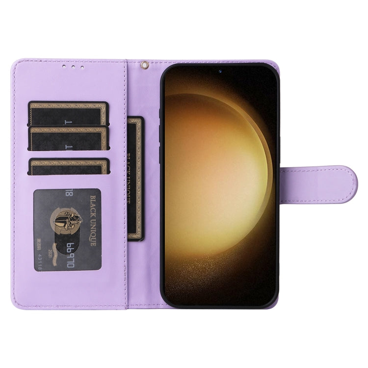 For Samsung Galaxy S23+ 5G Diamond Lattice Leather Flip Phone Case(Light Purple) - HoMEdemic™ 