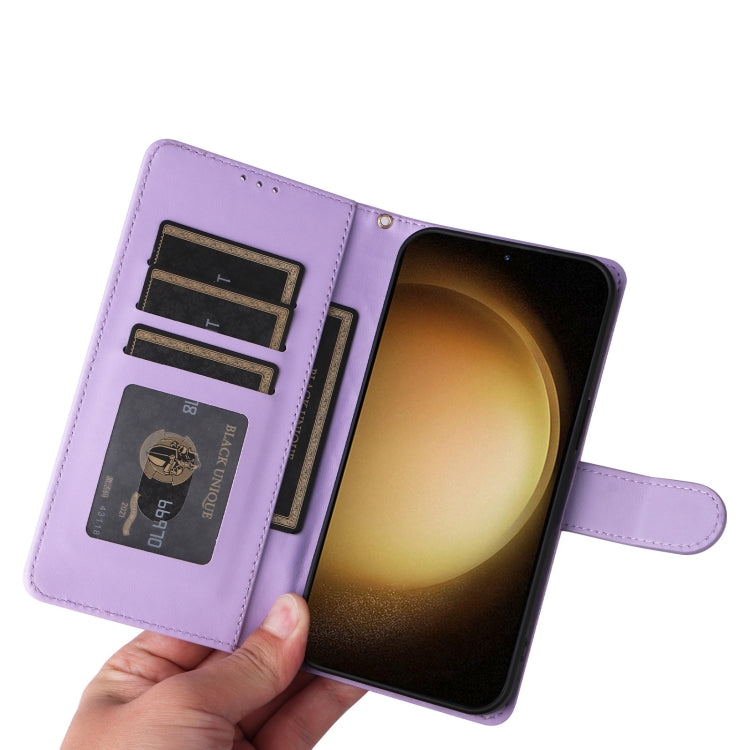 For Samsung Galaxy S23+ 5G Diamond Lattice Leather Flip Phone Case(Light Purple) - HoMEdemic™ 