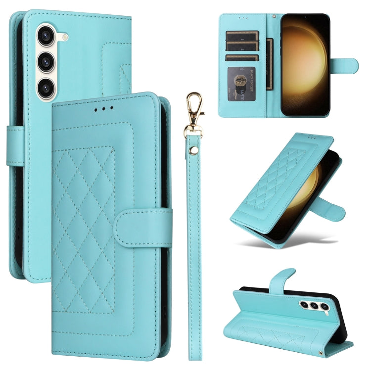 For Samsung Galaxy S23+ 5G Diamond Lattice Leather Flip Phone Case(Mint Green) - HoMEdemic™ 