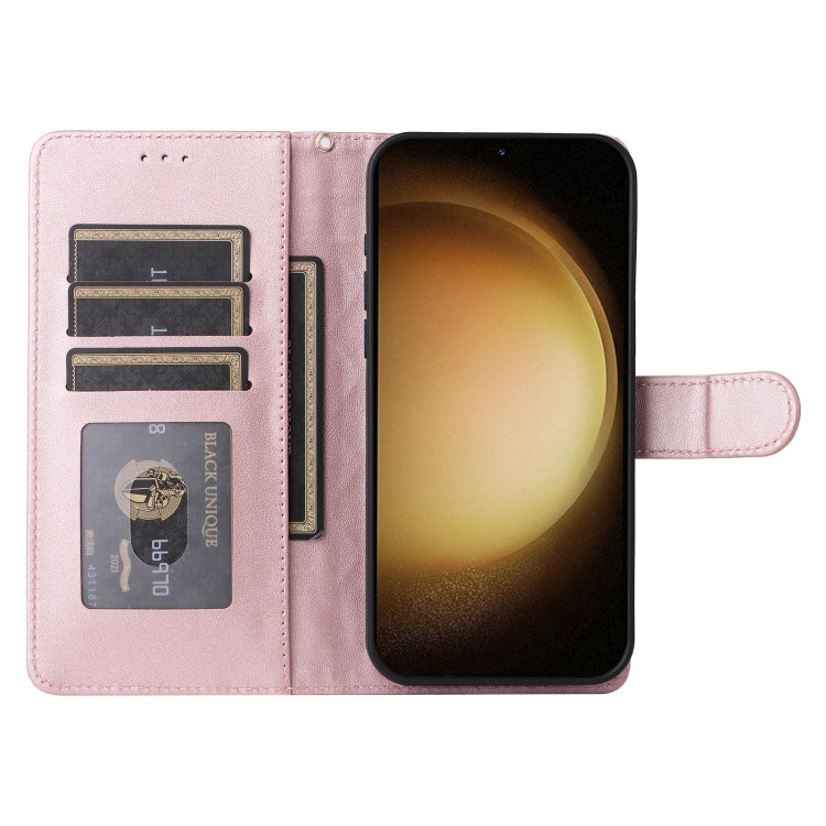 For Samsung Galaxy S23+ 5G Diamond Lattice Leather Flip Phone Case(Rose Gold) - HoMEdemic™ 