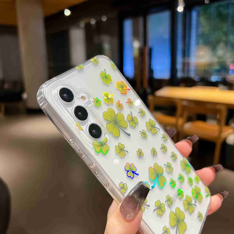 For Samsung Galaxy S23+ 5G Electroplated Symphony Phone Case(Green Grass Flower) - HoMEdemic™ 