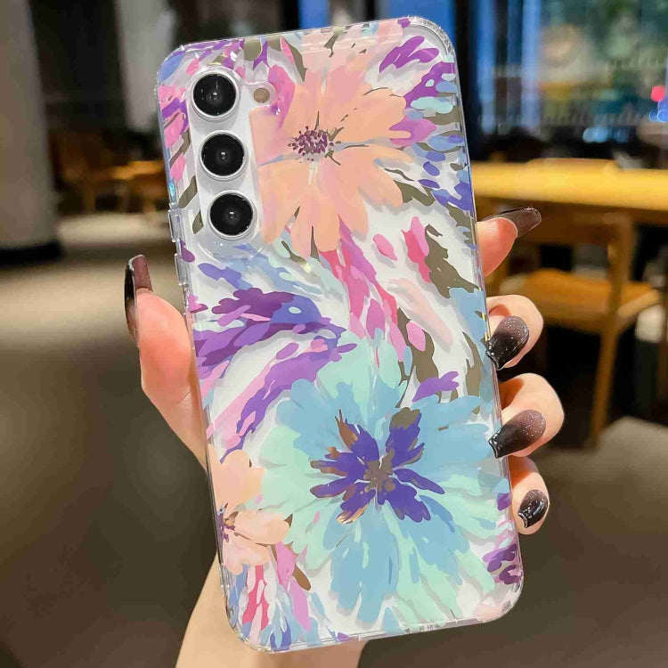 For Samsung Galaxy S23+ 5G Electroplated Symphony Phone Case(Watercolor Flower) - HoMEdemic™ 