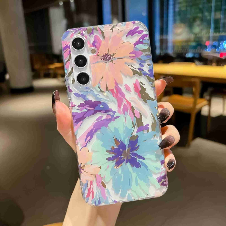 For Samsung Galaxy S23+ 5G Electroplated Symphony Phone Case(Watercolor Flower) - HoMEdemic™ 