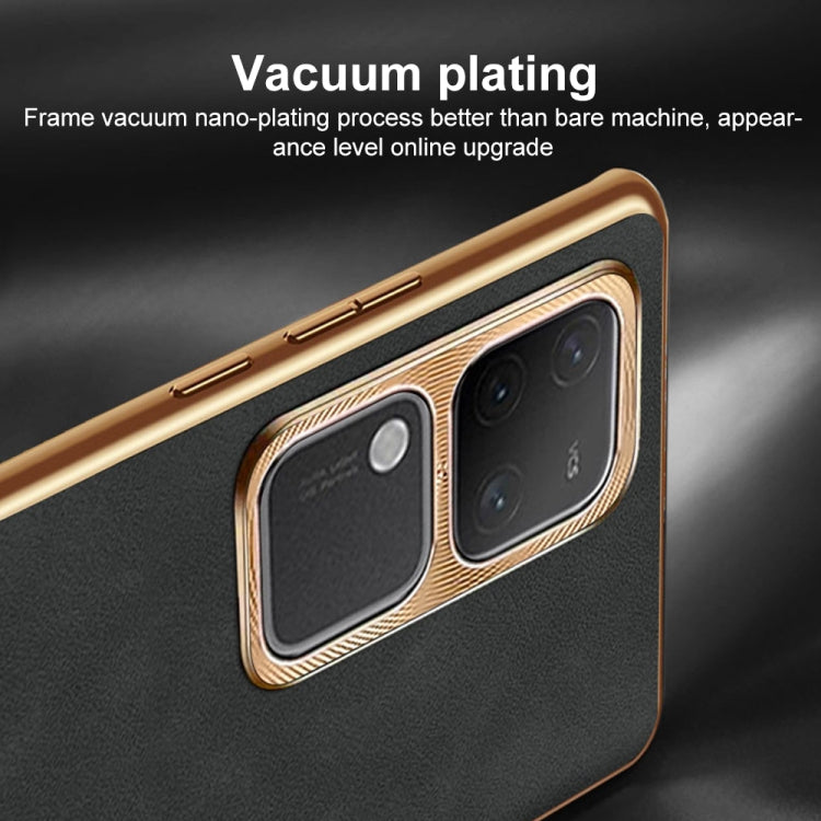 For Samsung Galaxy S23+ 5G Electroplating Lambskin Leather Phone Case(Green) - HoMEdemic™ 