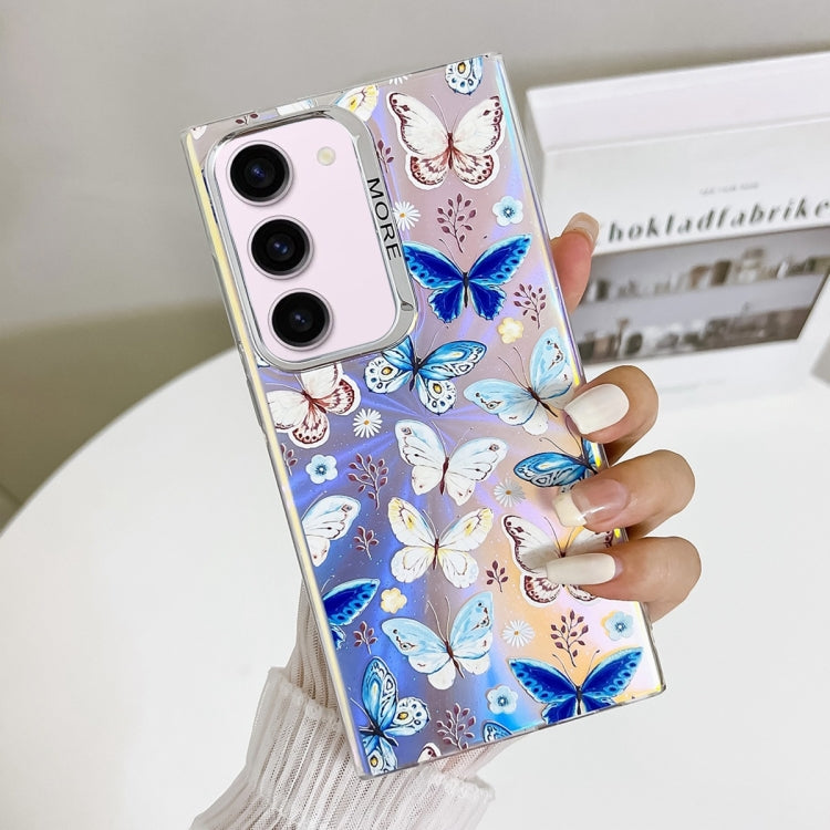 For Samsung Galaxy S23+ 5G Electroplating Laser Butterfly Phone Case(Blue Butterflies AB4) - HoMEdemic™ 