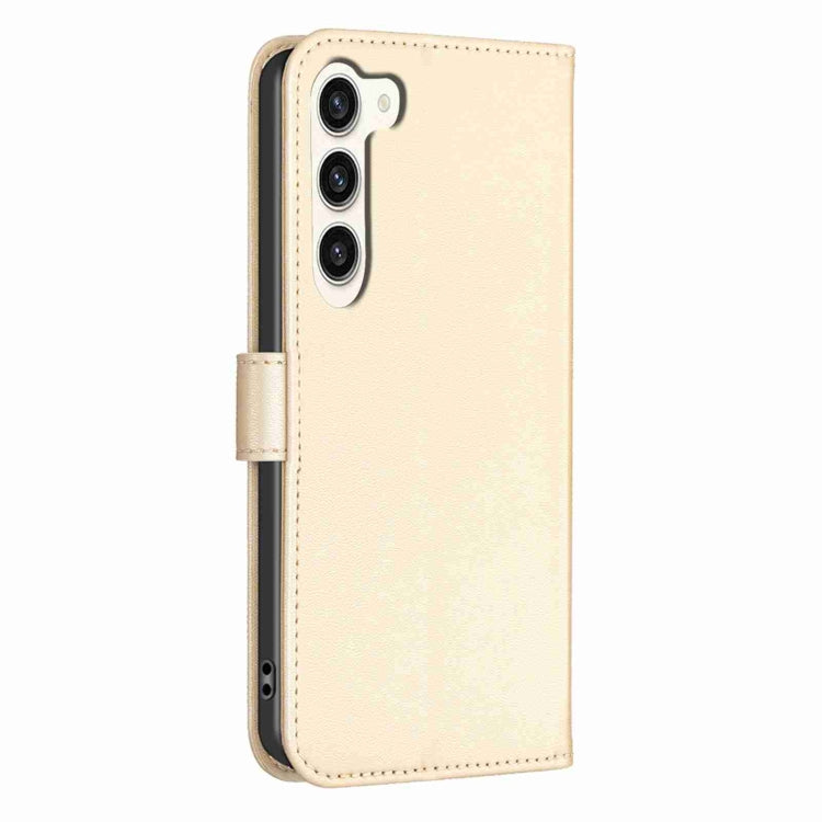 For Samsung Galaxy S23+ 5G Four-leaf Embossed Leather Phone Case(Gold) - HoMEdemic™ 