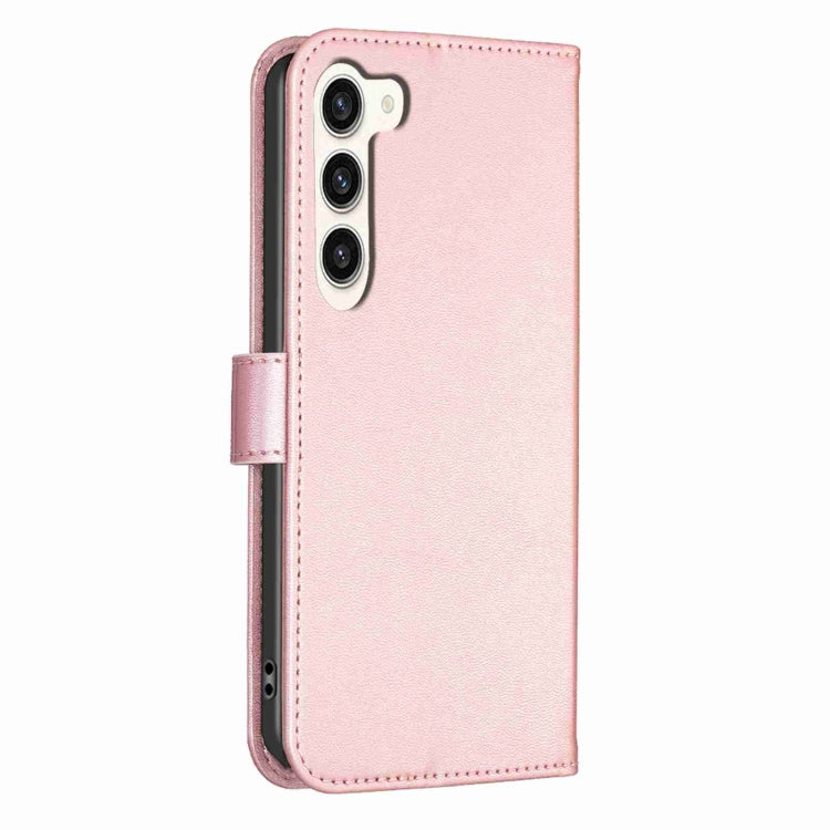 For Samsung Galaxy S23+ 5G Four-leaf Embossed Leather Phone Case(Pink) - HoMEdemic™ 