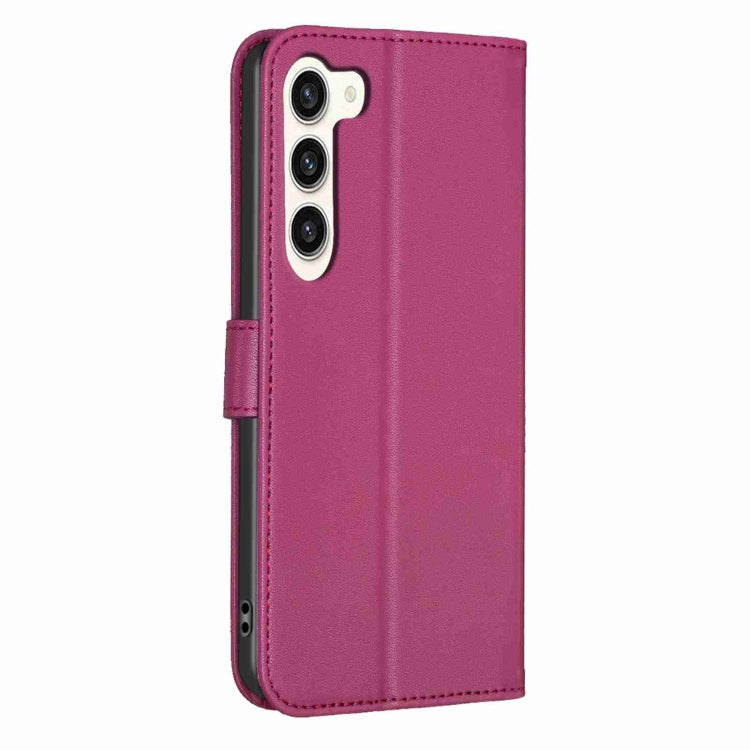 For Samsung Galaxy S23+ 5G Four-leaf Embossed Leather Phone Case(Rose Red) - HoMEdemic™ 
