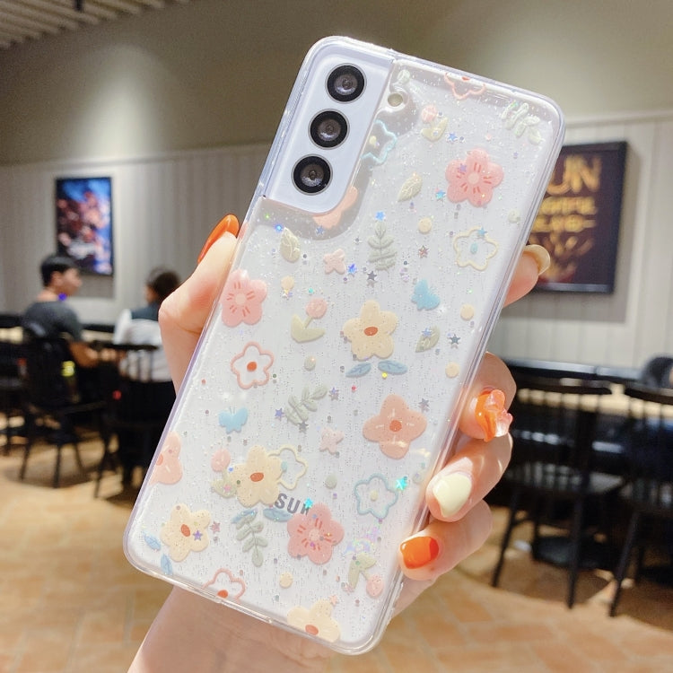 For Samsung Galaxy S23+ 5G Fresh Small Floral Epoxy TPU Phone Case(D02 Hand-painted Flower) - HoMEdemic™ 