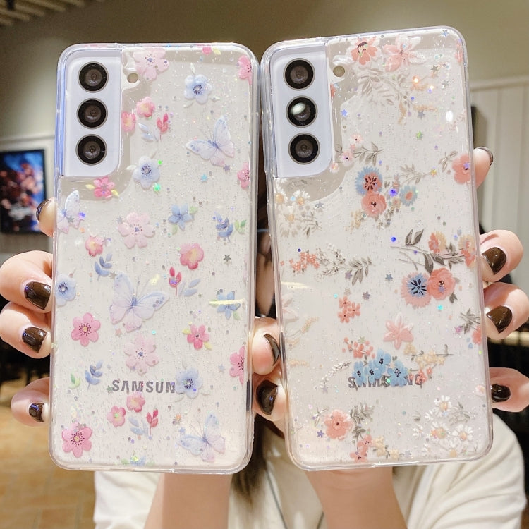 For Samsung Galaxy S23+ 5G Fresh Small Floral Epoxy TPU Phone Case(D02 Hand-painted Flower) - HoMEdemic™ 
