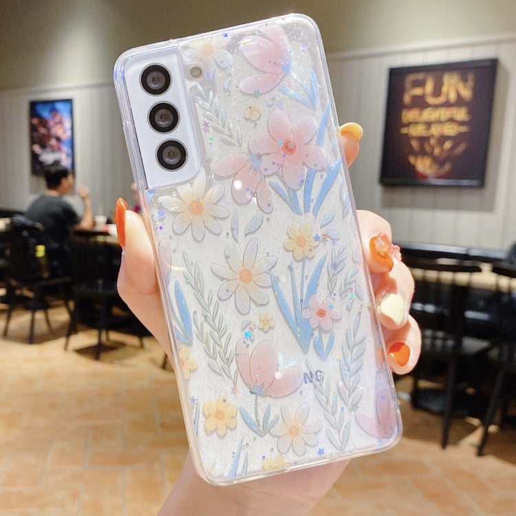 For Samsung Galaxy S23+ 5G Fresh Small Floral Epoxy TPU Phone Case(D03 Floral Pink) - HoMEdemic™ 