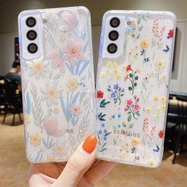 For Samsung Galaxy S23+ 5G Fresh Small Floral Epoxy TPU Phone Case(D03 Floral Pink) - HoMEdemic™ 