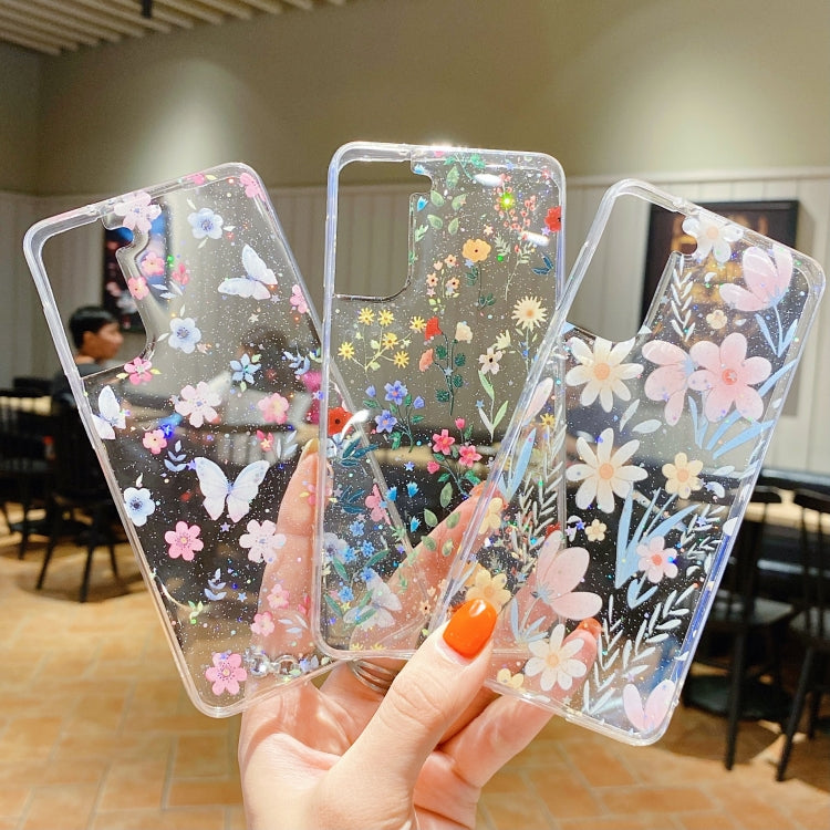 For Samsung Galaxy S23+ 5G Fresh Small Floral Epoxy TPU Phone Case(D05 Blue Floral) - HoMEdemic™ 