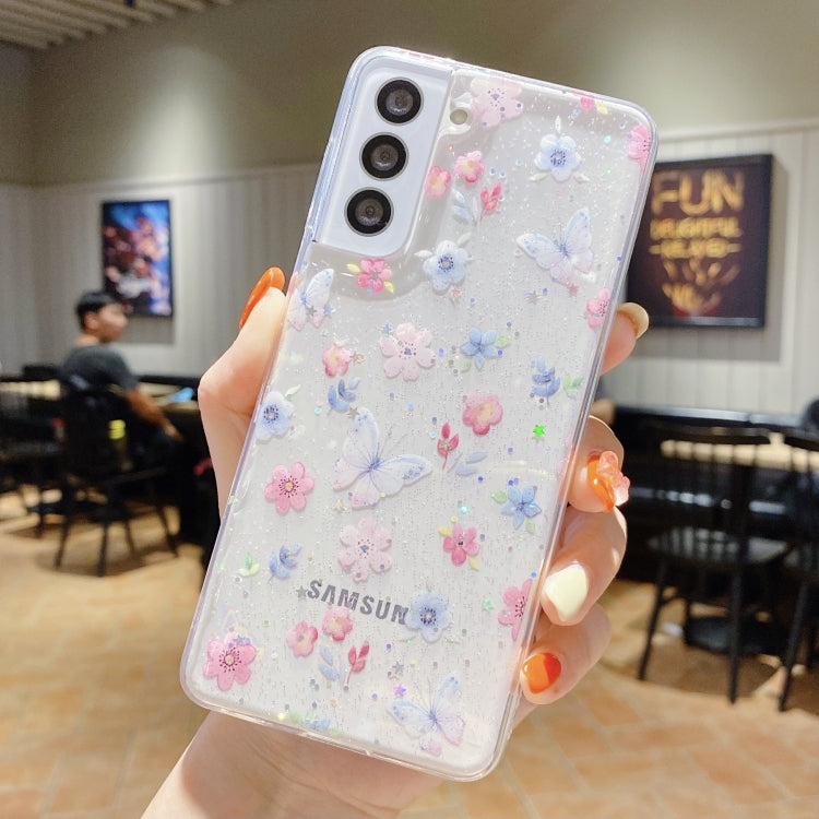 For Samsung Galaxy S23+ 5G Fresh Small Floral Epoxy TPU Phone Case(D06 Love of Butterfly) - HoMEdemic™ 