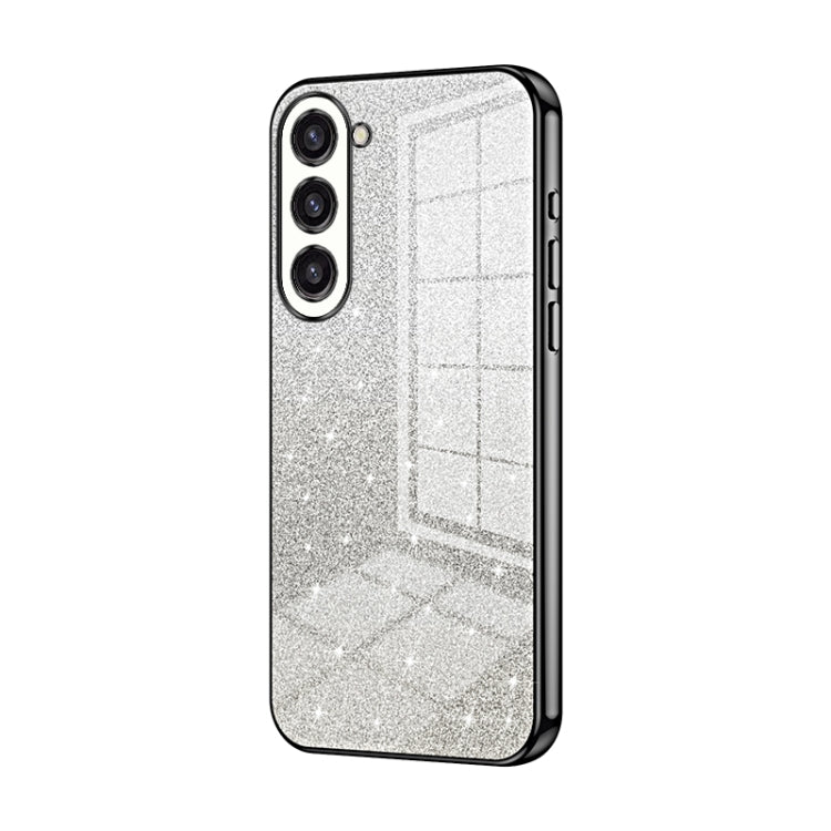 For Samsung Galaxy S23+ 5G Gradient Glitter Powder Electroplated Phone Case(Black) - HoMEdemic™ 