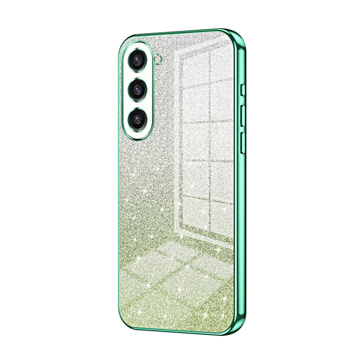 For Samsung Galaxy S23+ 5G Gradient Glitter Powder Electroplated Phone Case(Green) - HoMEdemic™ 