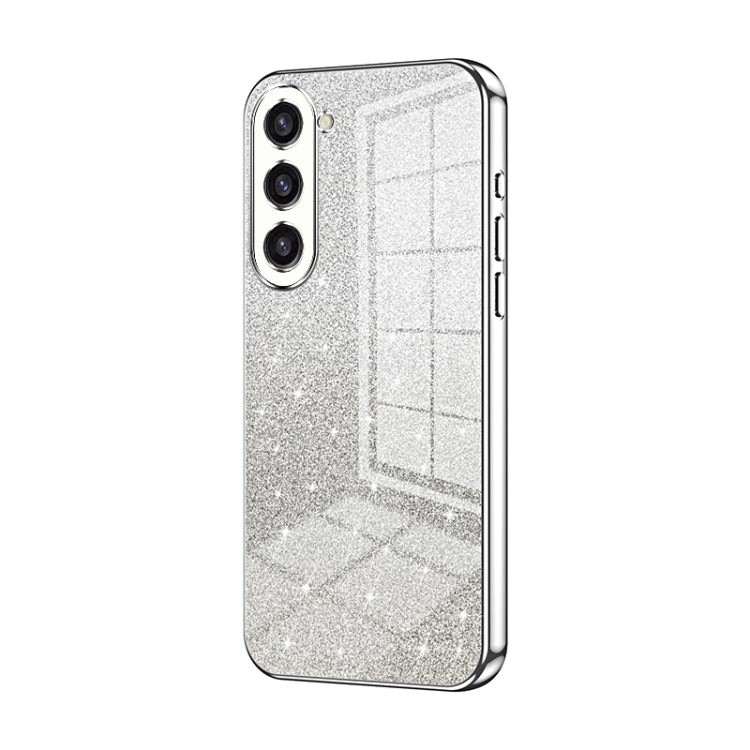 For Samsung Galaxy S23+ 5G Gradient Glitter Powder Electroplated Phone Case(Silver) - HoMEdemic™ 