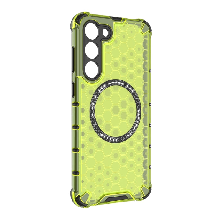 For Samsung Galaxy S23+ 5G Honeycomb Magnetic Ring Shockproof Phone Case(Green) - HoMEdemic™ 