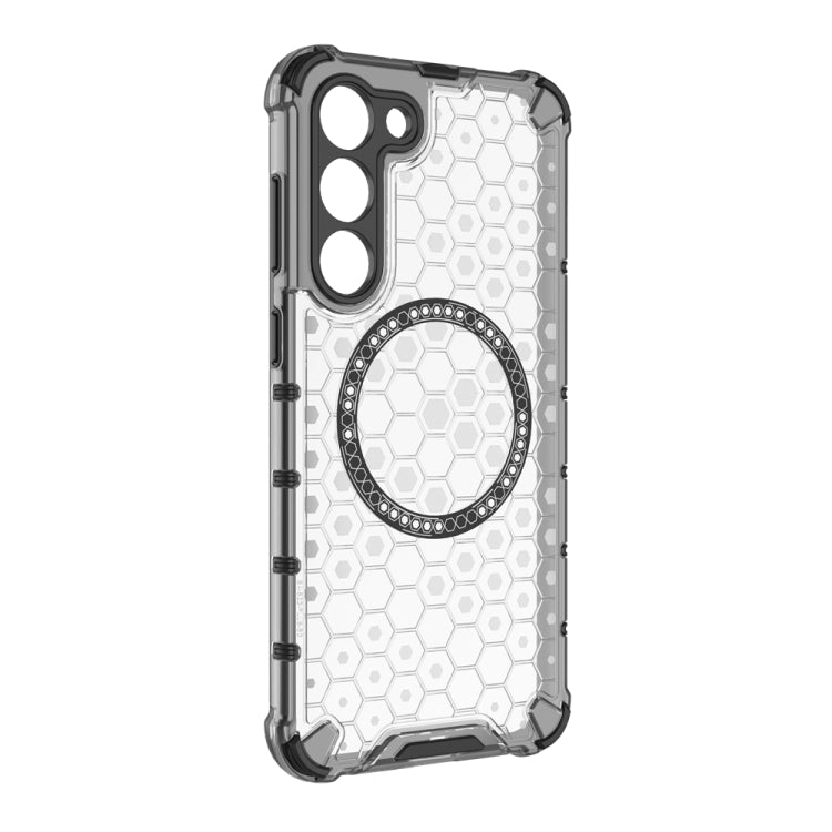 For Samsung Galaxy S23+ 5G Honeycomb Magnetic Ring Shockproof Phone Case(White) - HoMEdemic™ 
