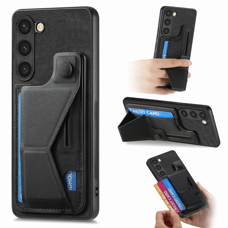 For Samsung Galaxy S23+ 5G II K-shaped Slide Holder Card Slot Phone Case(Black) - HoMEdemic™ 