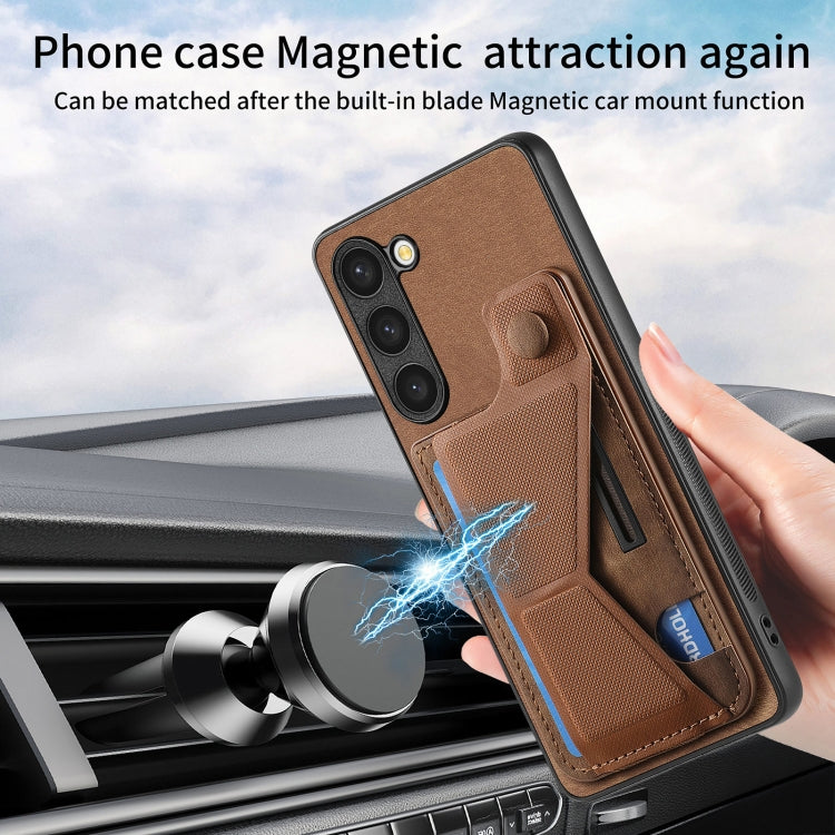 For Samsung Galaxy S23+ 5G II K-shaped Slide Holder Card Slot Phone Case(Green) - HoMEdemic™ 