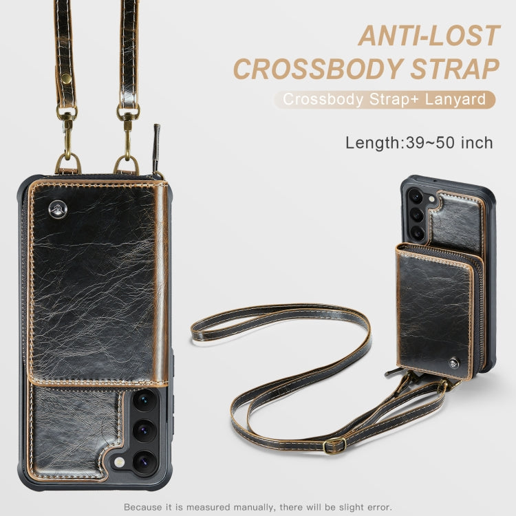 For Samsung Galaxy S23 5G JEEHOOD C22 Series Zipper Wallet Leather Phone Case with Dual Lanyard, For Samsung Galaxy S23 5G - HoMEdemic™ 