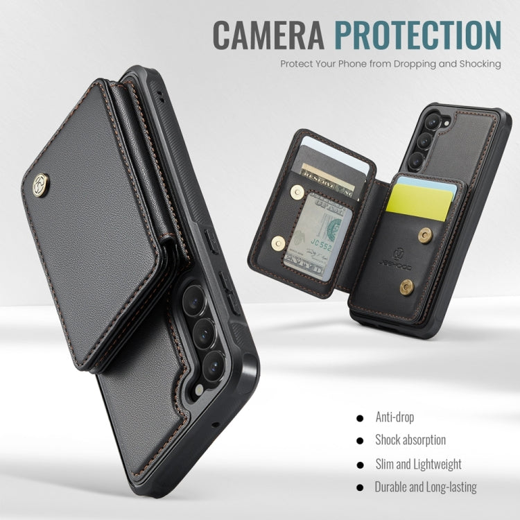 For Samsung Galaxy S23+ 5G JEEHOOD J05 Business Magnetic Style RFID Leather Phone Case(Black) - HoMEdemic™ 