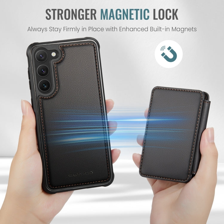 For Samsung Galaxy S23+ 5G JEEHOOD J05 Business Magnetic Style RFID Leather Phone Case(Black) - HoMEdemic™ 