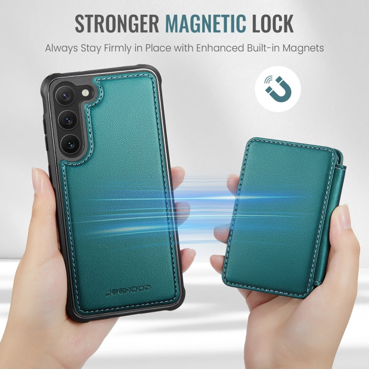 For Samsung Galaxy S23+ 5G JEEHOOD J05 Business Magnetic Style RFID Leather Phone Case(Blue Green) - HoMEdemic™ 