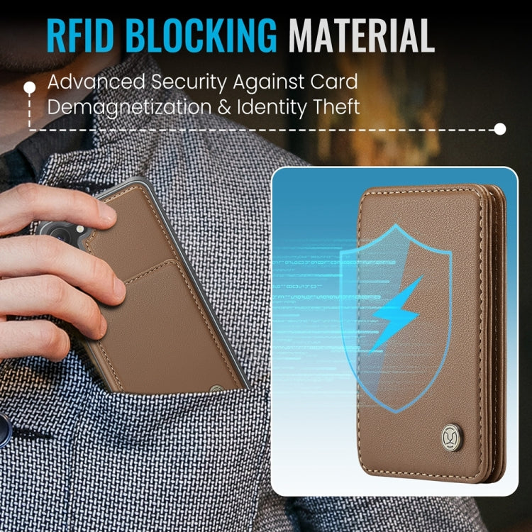 For Samsung Galaxy S23+ 5G JEEHOOD J05 Business Magnetic Style RFID Leather Phone Case(Brown) - HoMEdemic™ 