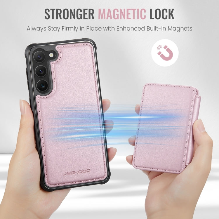 For Samsung Galaxy S23+ 5G JEEHOOD J05 Business Magnetic Style RFID Leather Phone Case(Pink) - HoMEdemic™ 