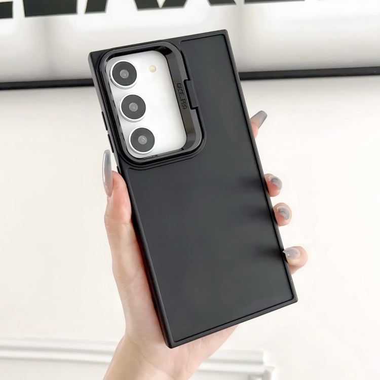 For Samsung Galaxy S23+ 5G Lens Frame Holder Shockproof Phone Case(Black) - HoMEdemic™ 