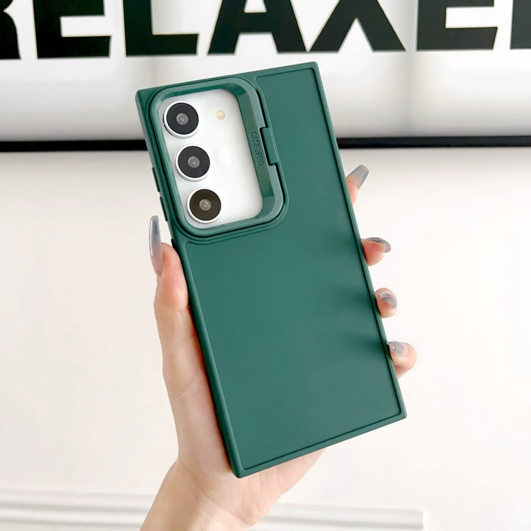 For Samsung Galaxy S23+ 5G Lens Frame Holder Shockproof Phone Case(Green) - HoMEdemic™ 