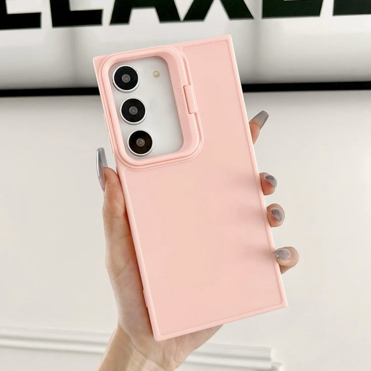 For Samsung Galaxy S23+ 5G Lens Frame Holder Shockproof Phone Case(Pink) - HoMEdemic™ 