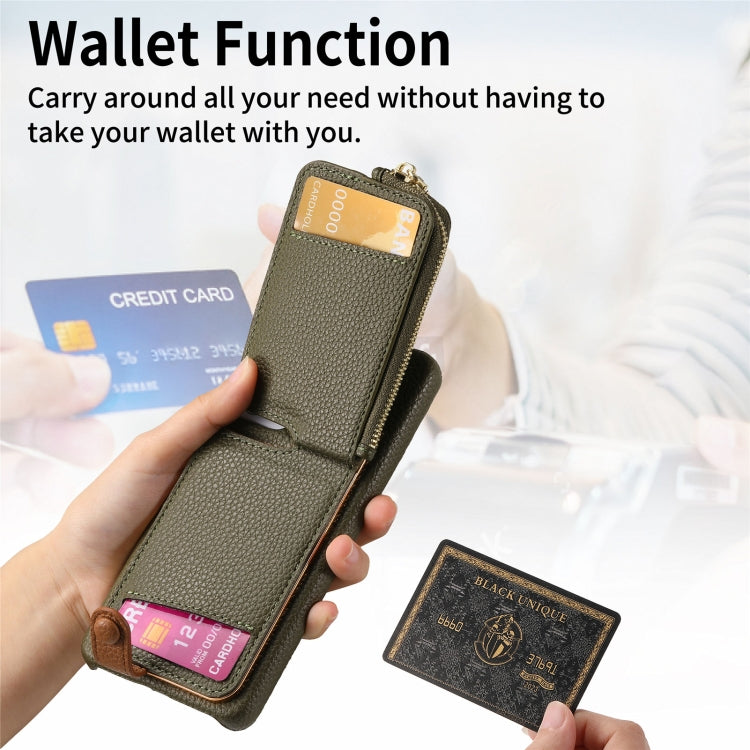 For Samsung Galaxy S23+ 5G Litchi Leather Oil Edge Ring Zipper Wallet Back Phone Case(Green) - HoMEdemic™ 