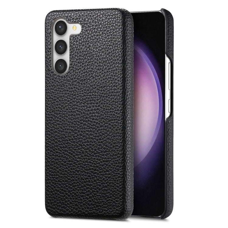 For Samsung Galaxy S23+ 5G Litchi Oil Edge Leather Back Phone Case(Black) - HoMEdemic™ 